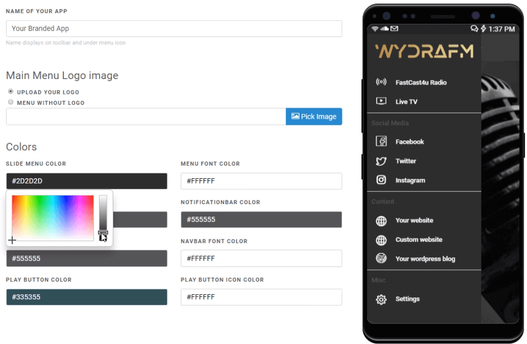 how to make app icon for website