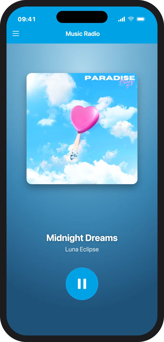 Ocean Blue app theme preview